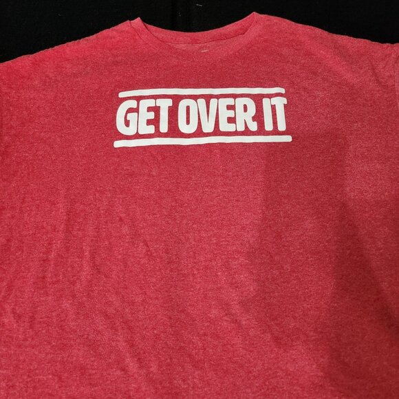 Red "Get Over‎ It" Graphic Tee - Picture 4 of 4